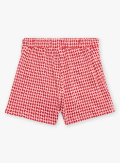 Skirt, Shorts-Sergent Major Barbapapa pink and red houndstooth print skort
