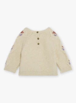 Knitwear, Sweater, Cardigan | Knitwear, Sweater, Cardigan-Sergent Major Beige cabled sweater