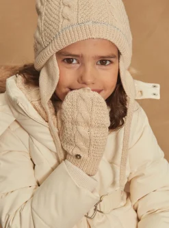 Beany, Scarf, Gloves-Sergent Major Beige knitted gloves
