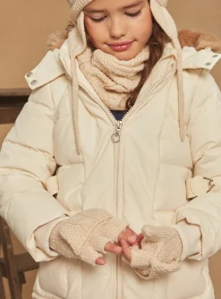 Beany, Scarf, Gloves-Sergent Major Beige knitted gloves