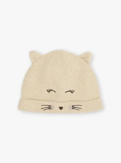 Beany, Scarf, Gloves-Sergent Major Beige knitted hat