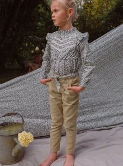Trousers, Jeans And Legging-Sergent Major Beige twill carrot pants