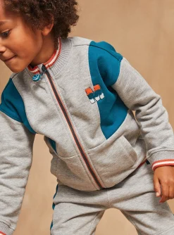Sweatpants-Sergent Major Blue and grey fleece tracksuit jacket