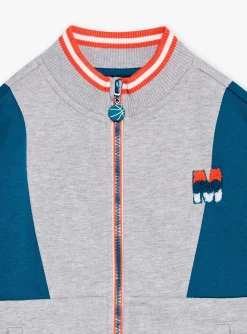 Sweatpants-Sergent Major Blue and grey fleece tracksuit jacket