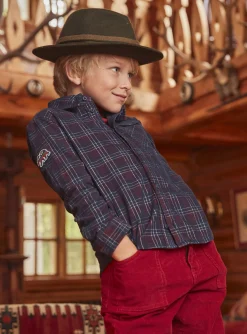 Shirt-Sergent Major Blue and purple plaid shirt
