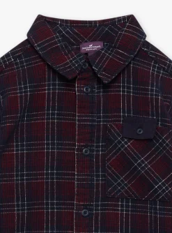 Shirt-Sergent Major Blue and purple plaid shirt