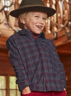 Shirt-Sergent Major Blue and purple plaid shirt