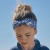 Hat, Scarf-Sergent Major Blue and white headband with floral print