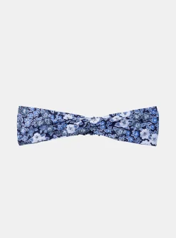 Hat, Scarf-Sergent Major Blue and white headband with floral print