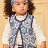 Knitwear, Sweater, Cardigan | Knitwear, Sweater, Cardigan-Sergent Major Blue and white quilted sleeveless jacket