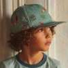 Hats-Sergent Major Blue cap with neat prints