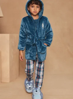 Shoes-Sergent Major Blue 3D wolf slippers