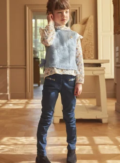 Trousers, Jeans And Legging-Sergent Major Blue denim slim jeans