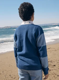 Knitwear, Sweater, Cardigan-Sergent Major Blue long-sleeved cashmere cardigan