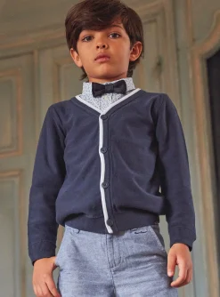 Knitwear, Sweater, Cardigan-Sergent Major Blue V-neck cardigan