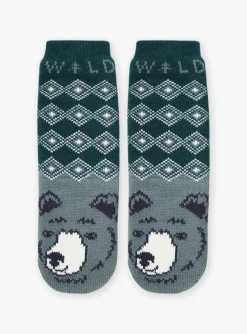 Underwear & Socks-Sergent Major Bottle-green non-slip socks