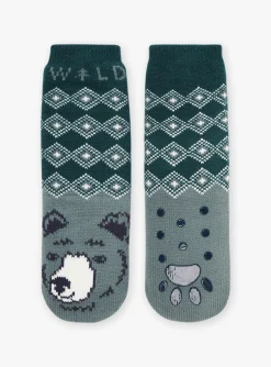Underwear & Socks-Sergent Major Bottle-green non-slip socks