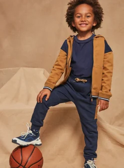 Sweatpants-Sergent Major Brown and navy blue jogging suit
