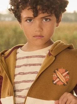 Knitwear, Sweater, Cardigan-Sergent Major Brown KIDS CARDIGAN