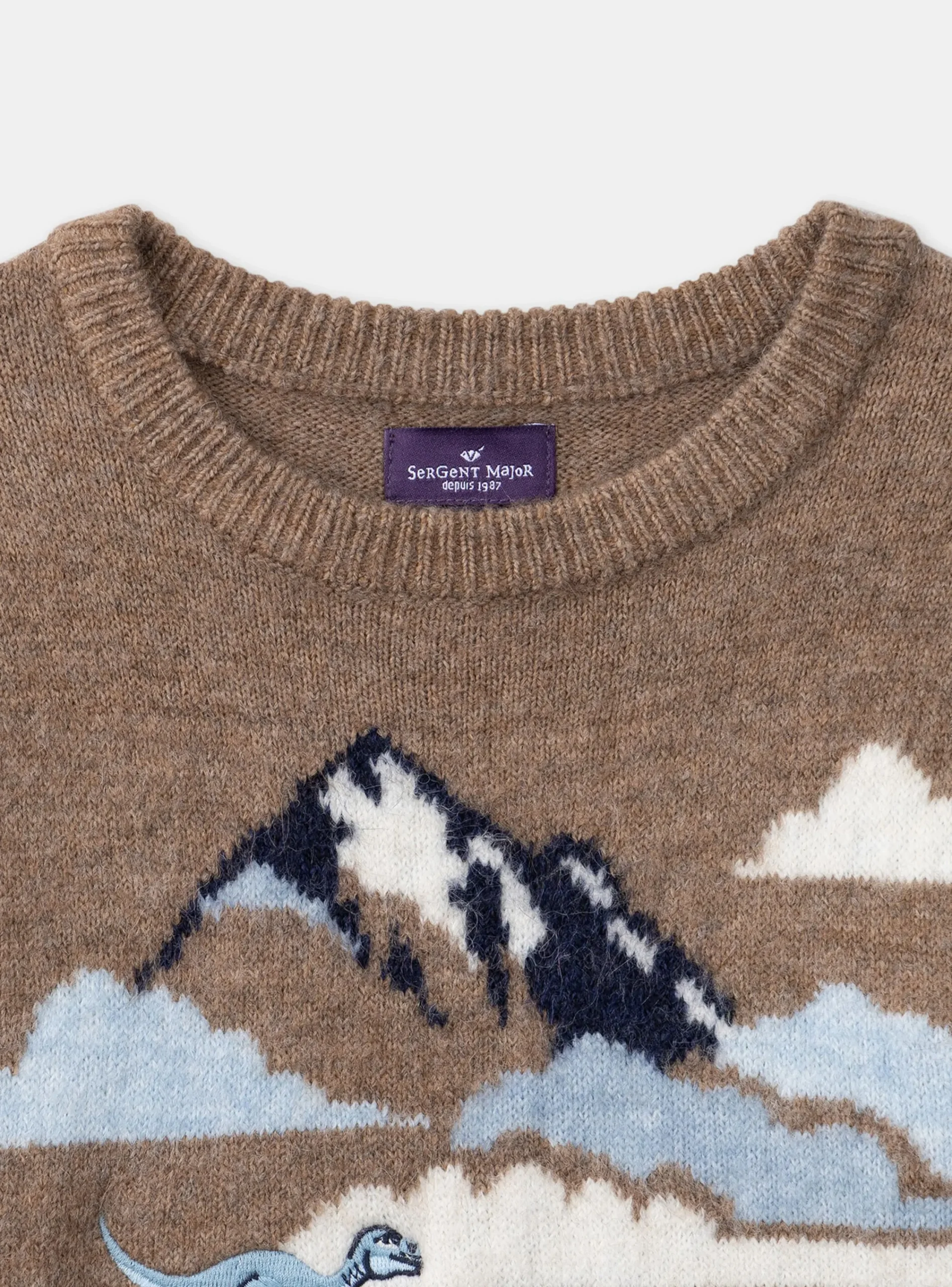 Knitwear, Sweater, Cardigan-Sergent Major Brown PULLOVER