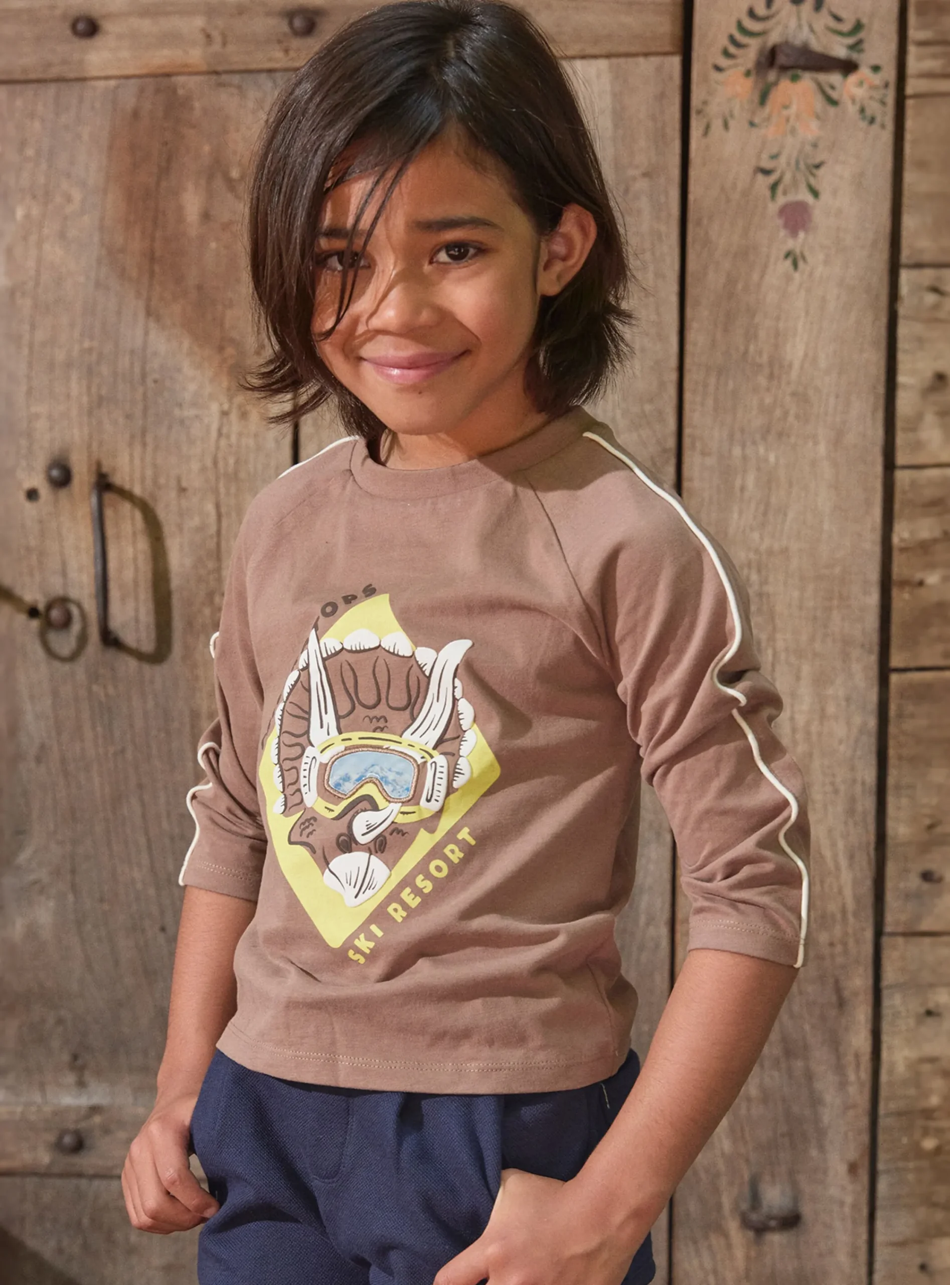 T-shirt, Polo Shirt-Sergent Major Brown TEE SHIRT LS