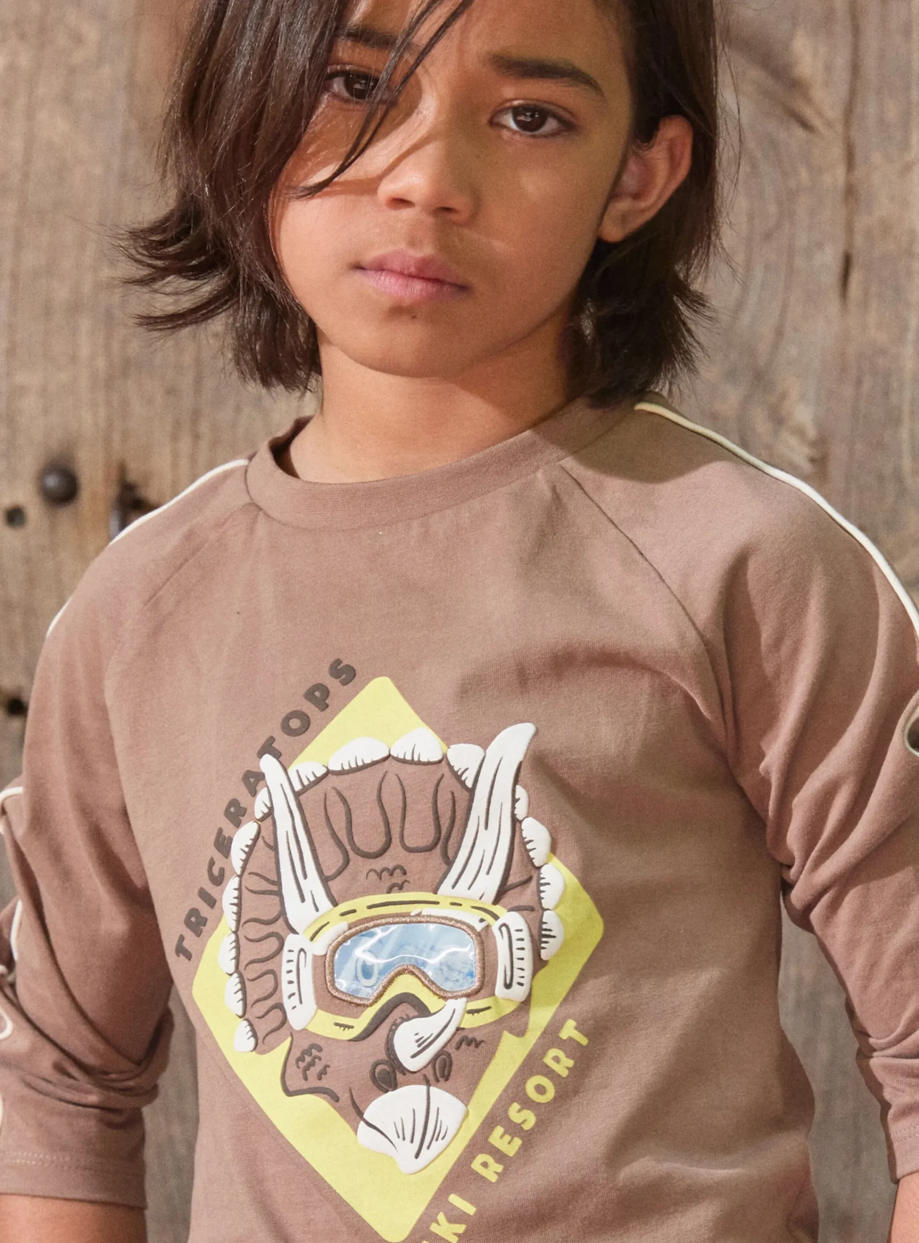 T-shirt, Polo Shirt-Sergent Major Brown TEE SHIRT LS