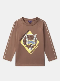 T-shirt, Polo Shirt-Sergent Major Brown TEE SHIRT LS
