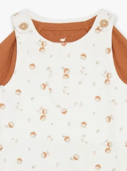 Suits And Ensembles-Sergent Major Caramel bodysuit, ecru overalls and beige socks