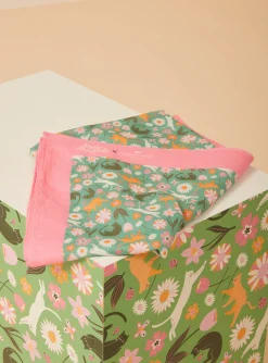 Hat, Scarf | Beany, Scarf, Gloves-Sergent Major Cat and flower print Scarf