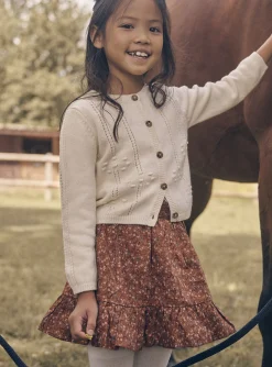 Skirt, Shorts-Sergent Major Cinnamon ruffled skirt with floral print