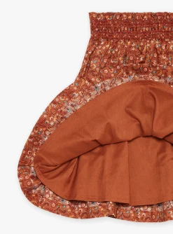 Skirt, Shorts-Sergent Major Cinnamon ruffled skirt with floral print