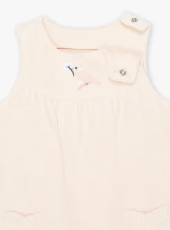 Suits And Ensembles-Sergent Major Ecru and dragee pink velvet and tubique nightwear set