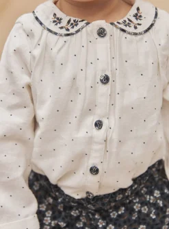 T-shirts & Shirts | T-shirts & Shirts-Sergent Major Ecru blouse with polka dot print
