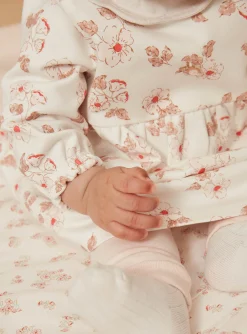 Suits And Ensembles-Sergent Major Ecru dress, pale pink leggings and socks