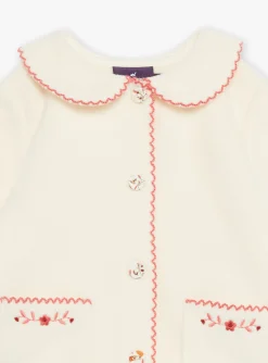 Knitwear, Sweater, Cardigan | Knitwear, Sweater, Cardigan-Sergent Major Ecru fleece cardigan