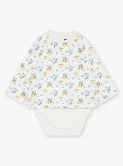 Body | Body-Sergent Major Ecru floral-print T-shirt bodysuit