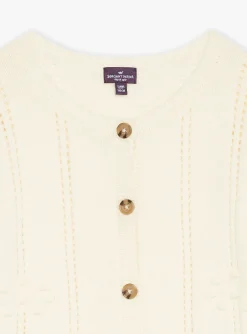 Knitwear, Sweater, Cardigan-Sergent Major Ecru long-sleeved cardigan