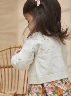 Knitwear, Sweater, Cardigan | Knitwear, Sweater, Cardigan-Sergent Major Ecru openwork cardigan