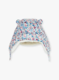 Hats, Scarves, Gloves | Hats, Scarves, Gloves-Sergent Major Ecru, pink and blue chapka with floral print