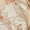 Suits And Ensembles-Sergent Major Ecru velvet romper and vest in organic cotton and recycled polyester