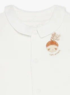 Suits And Ensembles-Sergent Major Ecru velvet romper and vest in organic cotton and recycled polyester