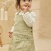 Dress | Dress-Sergent Major Embroidered clay-green chasuble dress