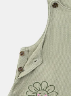 Dress | Dress-Sergent Major Embroidered clay-green chasuble dress