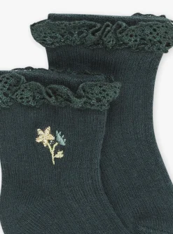 Socks & Tights | Socks & Tights-Sergent Major Emerald green ribbed socks