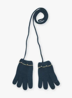Beany, Scarf, Gloves-Sergent Major Fir green knitted gloves