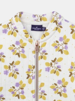 Knitwear, Sweater, Cardigan-Sergent Major Floral varsity-style jacket tubular knit fabric