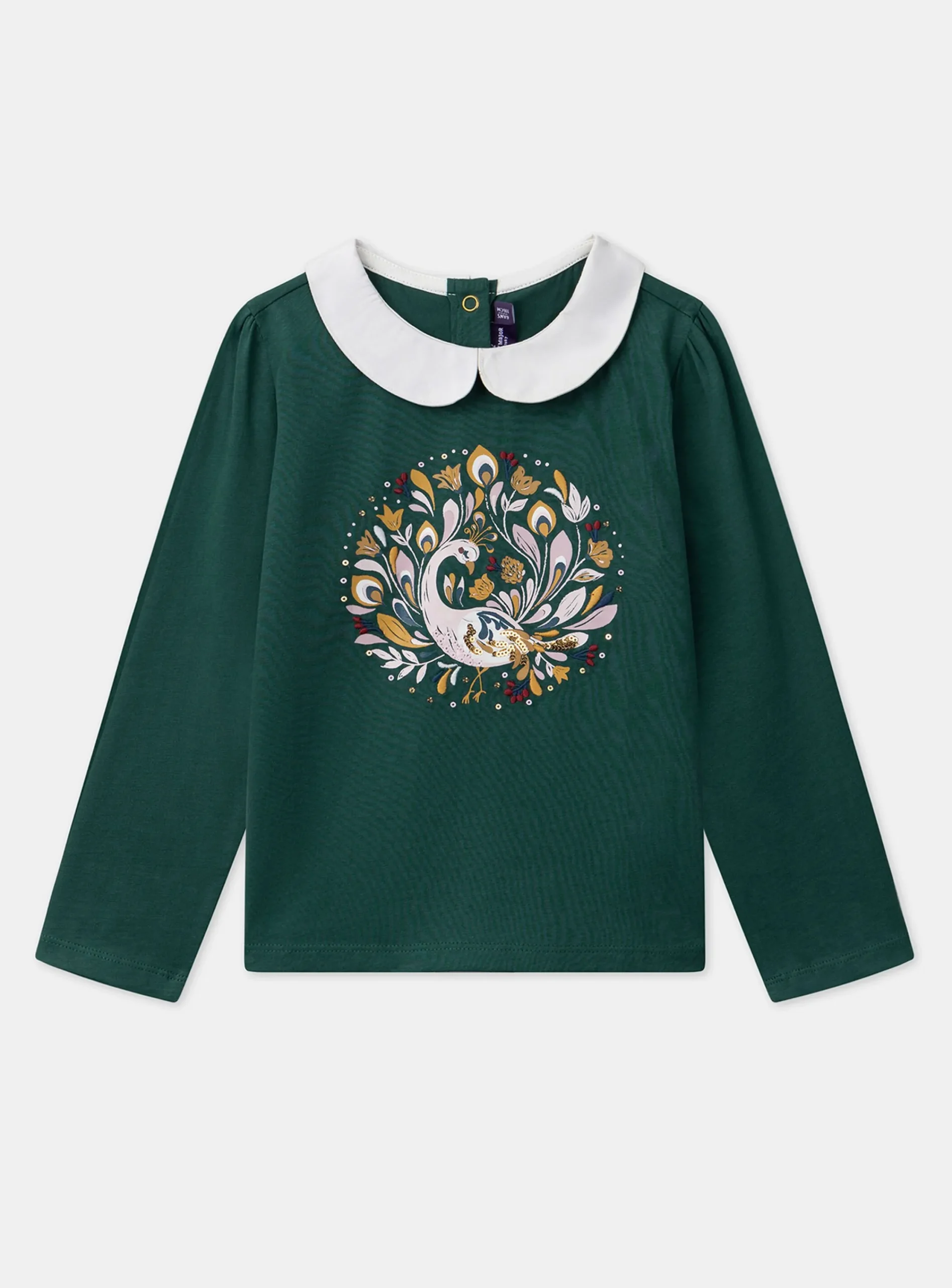 Shirt, T-shirt-Sergent Major Green TEE SHIRT LS
