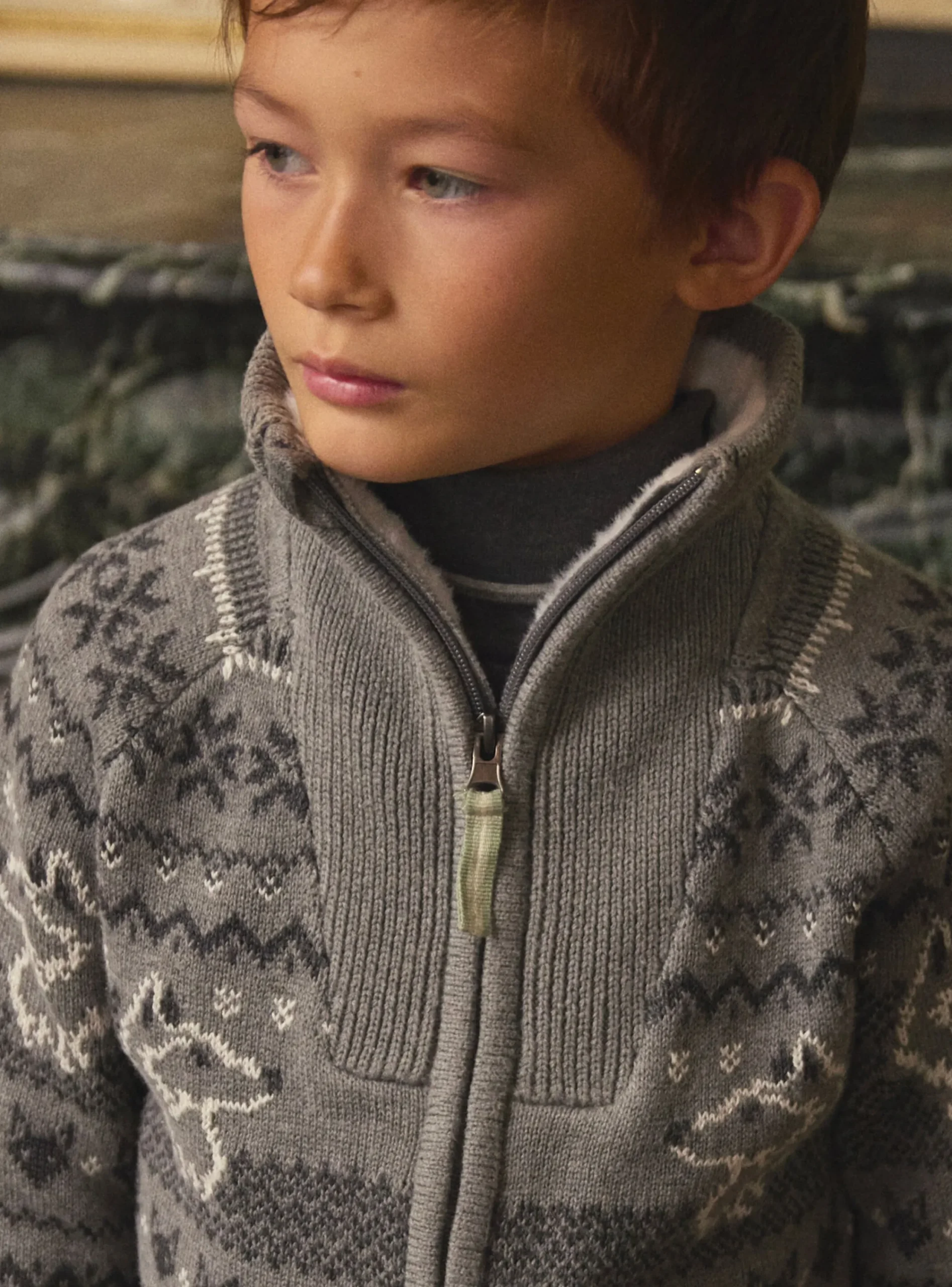 Knitwear, Sweater, Cardigan-Sergent Major Grey KIDS CARDIGAN