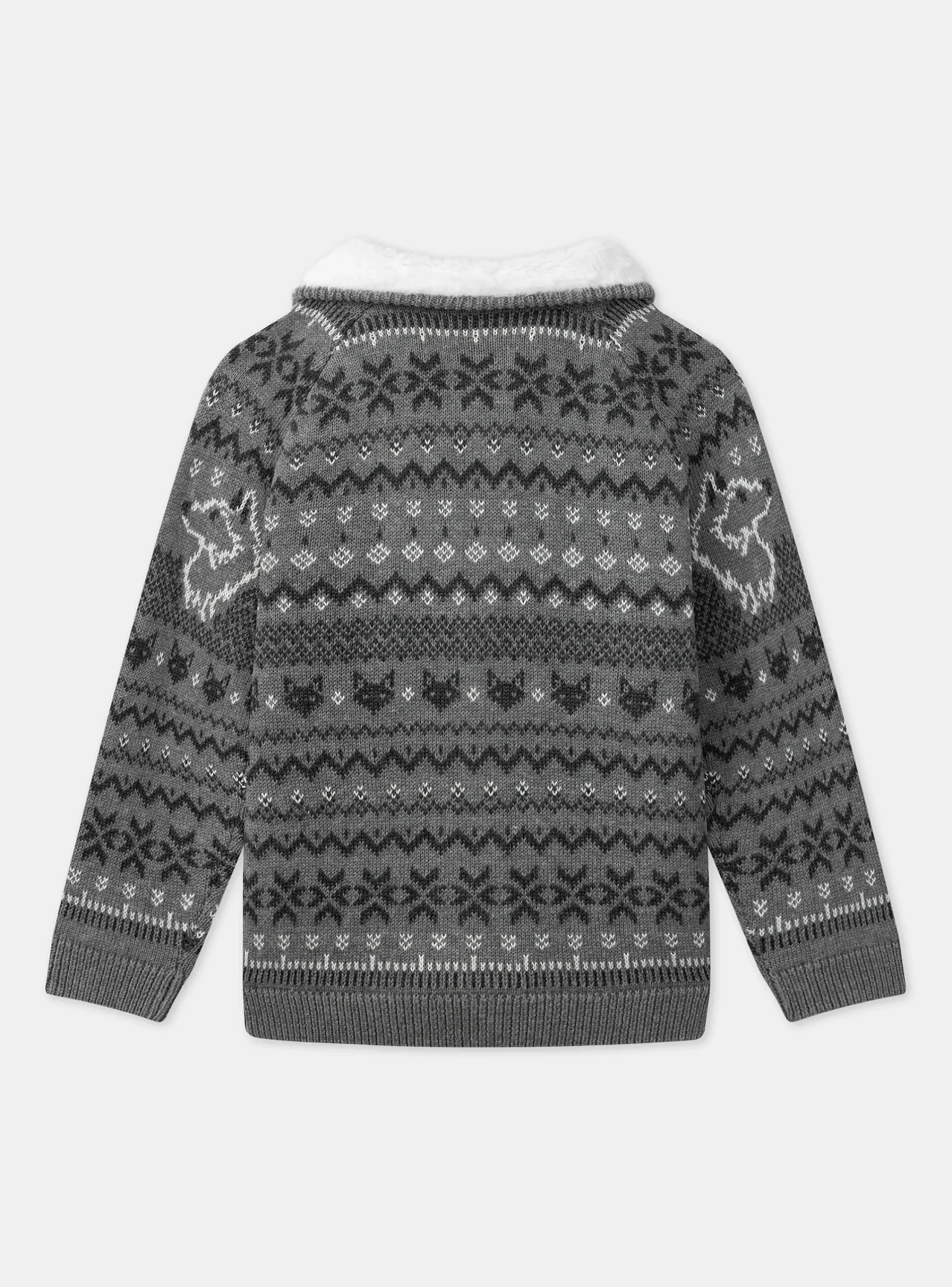 Knitwear, Sweater, Cardigan-Sergent Major Grey KIDS CARDIGAN