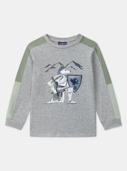 T-shirt, Polo Shirt-Sergent Major Grey TEE SHIRT LS